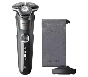 Philips Series 5000 S5887/13 grau / Rasierer / abwaschbar / für Trocken- und Nassrasur / bis zu 60 Minuten Akkulaufzeit