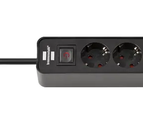 Brennenstuhl Ecolor Verlängerungskabel mit 4 Steckdosen, schwarz / Verlängerungskabel / 2x USB-C / 1,5 m / Sicherheitsschalter