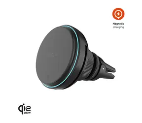 MagCool2 FIXED (schwarz) / Kabellose Ladehalterung / Belüftungshalterung / Aktive Kühlung / MagSafe / Qi2.2