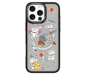 Comma Cultural Series Magnetische Schutzhülle mit fröhlichem Hund für Apple iPhone 16 PLUS