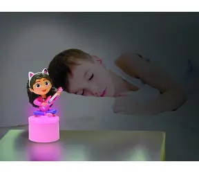 Lexibook 3D-Taschenlampe Gabinas Zauberhaus / Nachtlicht / LED / Rosa Licht / 3x LR44