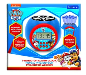 LEXIBOOK Wecker Paw Patrol / Deckenprojektor mit Pfotenmotiv / 3 Hintergrundbeleuchtungsfarben / 3x AAA