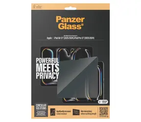 PanzerGlass Sichtschutzglas für iPad Air 13" und iPad Pro 13" / Schutzglas / Sichtschutzfilter / Gehärtetes Glas