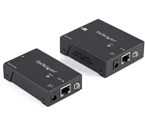 StarTech HDMI-Extender über Cat5, schwarz / AV-Extender / 4K 60Hz / 7.1-Kanäle / Aluminiumgehäuse