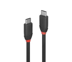 Lindy Black Line schwarz / USB-Kabel / USB-C - USB-C / 1,5 m / 20 Gbit/s / PD 60 W