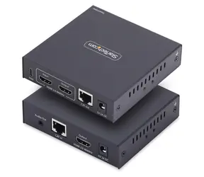 StarTech HDMI KVM-Extender über IP, schwarz / KVM-Extender / über IP-Netzwerk / Sender und Empfänger / USB 2.0