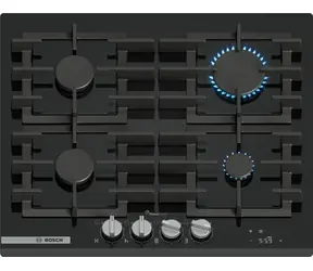 BOSCH PRP6A6H40 Serie 8 schwarz / Gaskochfeld / 60 cm / 4 Brenner / elektronische Zündung