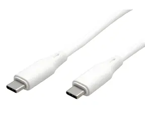 Roline USB-C - USB-C Stecker/Stecker Silikon weiß / Ladekabel / 60 W / 1 m