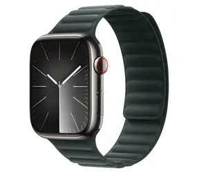 Devia Deluxe Magnetfaser-Armband, dunkelgrün / Armband / Apple Watch 44/45/46 mm / magnetisch