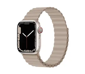Devia Deluxe Sport 3 40/41/42 mm Khaki / Armband für Apple Watch / Silikon / Magnetverschluss