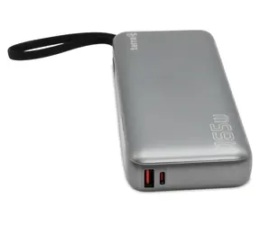 TERRA Powerbank 20000mAh silber / Powerbank / 165W / 2x USB-C / Schnellladefunktion
