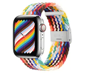 Devia Deluxe Sport4 Armband für Apple Watch 40/41/42 mm Regenbogen / Armband / Nylon geflochten / Verstellbar