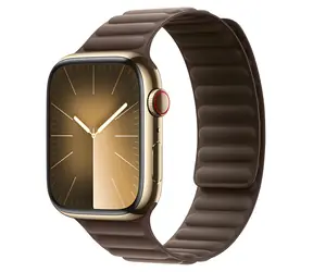 Devia Deluxe Magnetfaser-Armband in Taupe / Apple Watch 44/45/46 mm / magnetisch