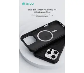 Devia Ripple Magnetische Schutzhülle schwarz für Apple iPhone 16 Pro Max / TPU / Stoßschutz