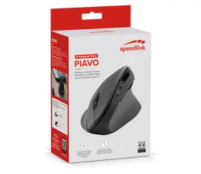Speed Link PIAVO SL-630019-RRBK schwarz / Maus / Vertikal ergonomisch / Kabellos / 5 Tasten