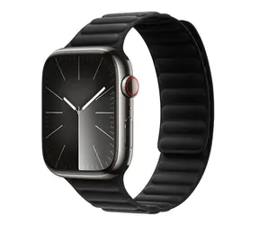 Devia Deluxe Magnetfaser schwarz / Armband / Apple Watch 44/45/46 mm / magnetisch