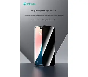 Devia Van Series Privacy Schwarz / Schutzglas / Sichtschutzfilter / Apple iPhone 16 Pro Max