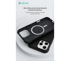 Devia Ripple Magnetische Schutzhülle schwarz / Apple iPhone 16 Pro / TPU / Stoßfest / Magnetische Befestigung
