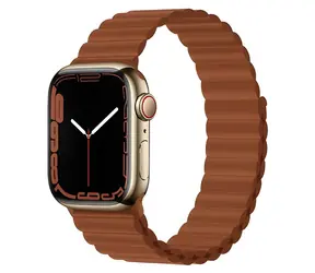 Devia Deluxe Sport 3 40/41/42 mm Sattelbraun / Armband für Apple Watch / Silikon / Magnetverschluss