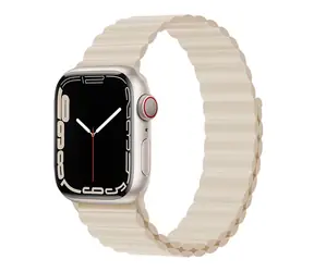 Devia Deluxe Sport3 Armband für Apple Watch 44/45/46 mm Starlight / Armband / Silikon / magnetisch