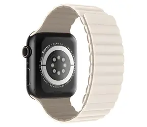 Devia Nature Silikon-Magnetarmband in Sternenstaubweiß für Apple Watch (40/41/42 mm)
