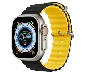 Devia Deluxe Sport6 Armband für Apple Watch 40/41 mm, schwarz/gelb / Silikon / zweifarbig