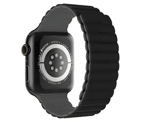 Devia Nature Silikon-Magnetarmband schwarz / für Apple Watch / 40/41/42 mm