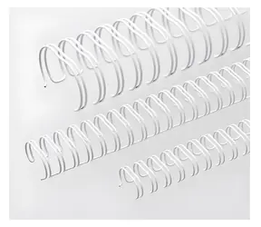 EuroSupplies Metallrücken 8 mm weiß / für 36-50 Blatt 80 g Papier / 100 Stück