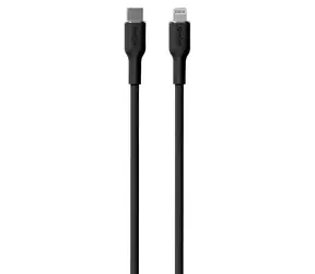 Puro Soft schwarz / Datenkabel / USB-C - Lightning / MFI / 12 W / 1,5 m