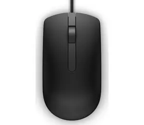DELL MS116 / Optische Maus / 1000 dpi / 2 Tasten + Scrollrad / USB / 1,8 m