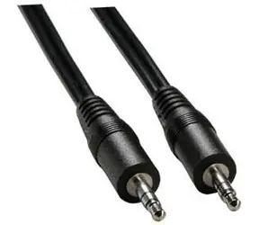Logo Jack 3,5mm - Schwarzer 3,5mm-Klinkenstecker / Audiokabel / Anschluss / 1,5 m