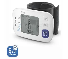 Omron RS4 schwarz/weiß / Digitales Blutdruckmessgerät fürs Handgelenk / 1 Benutzerspeicher