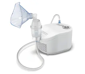 Omron C101 Essential weiß / Membraninhalator / Maske für Erwachsene und Kinder / 0,35 ml/min / 58 dB