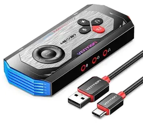 Vention CVAB0 / Externe Soundkarte / USB / RGB-Hintergrundbeleuchtung / 3x Klinkenbuchse / 16-Bit