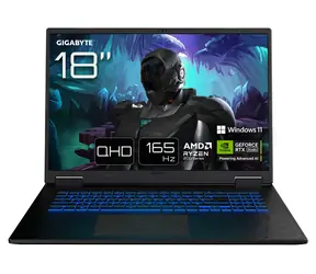 GIGABYTE GAMING A18 3VHK3DEC64SH schwarz / Notebook / 18" / AMD RYZEN 7 260 / 32 GB / 1 TB SSD / RTX 5060 8 GB / Windows 11H