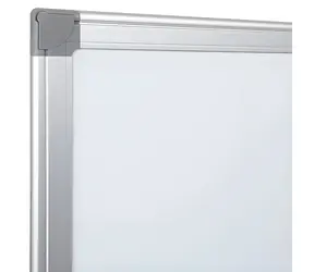 EuroSupplies Magnettafel 150 x 100 cm / Aluminiumrahmen (ALU) / weiß lackierte Oberfläche / Aufbewahrungsschiene