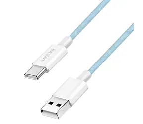 LogiLink USB-A - USB-C blau / Nylonkabel / USB 2.0 / 60 W / 0,5 m