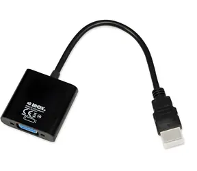 ibox IAHV01 schwarz / HDMI-zu-VGA-Adapter / HDMI (M) - D-Sub VGA (F) / Full HD 1080p
