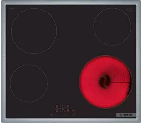 BOSCH PKE645BB2E schwarz / Glaskeramik-Kochfeld / 60 cm / 4 Kochzonen / Touch-Bedienung