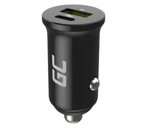 Green Cell PowerRide Nano38 schwarz / Autoladegerät / 38 W / USB-C / USB-A / PD 3.0