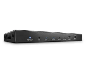 Lindy 4- Port HDMI 18G schwarz / HDMI-Splitter / 4K 60Hz / HDCP 2.2 / EDID-Management