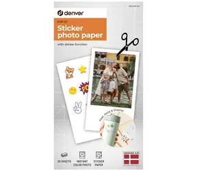 Denver PSP-61 / Selbstklebendes Fotopapier für MCP-6010 Drucker / 20 Stück.