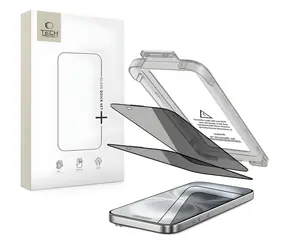 Tech-Protect Quick Set Spy+ / Schutzglas / Sichtschutz / 2 Stück / iPhone 15, 16