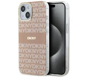 DKNY IML Mono & Stripe pink / Rückseite / MagSafe / für iPhone 15 PLUS und iPhone 14 PLUS