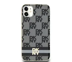 DKNY IML Karomuster & Streifenmuster MagSafe Schwarz / Rückseite / Apple iPhone 11, iPhone XR