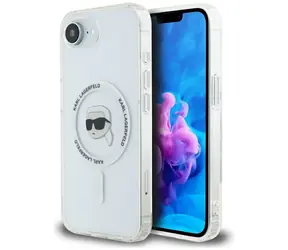 Karl Lagerfeld IML Metallkopf, weiß / Rückseite / Apple iPhone 16e / MagSafe