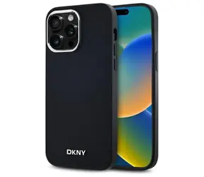 DKNY MagSafe Schutzhülle mit schlichtem Logo , Schwarz / MagSafe / Apple iPhone 14 Pro Max