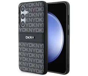 DKNY Mono Stripe Galaxy S24+ schwarz / Rückseite / Samsung Galaxy S24+ / Lederoptik, Logo