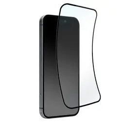 Puro Flexible Glass D3O / Hybridglas / schwarzer Rahmen / iPhone 16 / iPhone 15 / iPhone 15 Pro