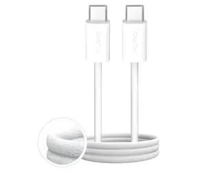 Puro Fabrik 4 weiß / USB-C - USB-C-Kabel / geflochten / 100 W / 1 m